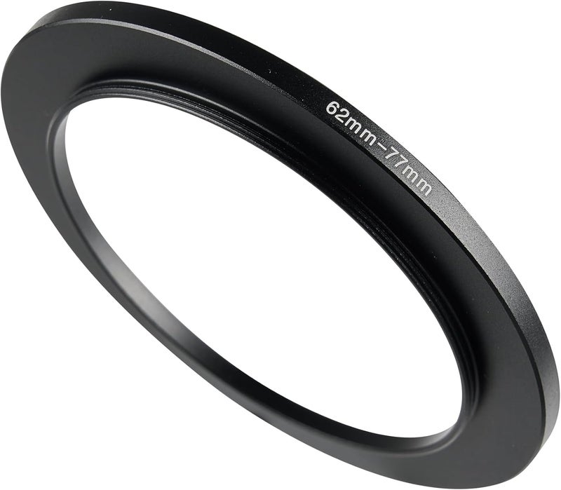JOYTOLIN 62-77mm Metal Step-Up/Down Ring Adapter Compatible with Mirrorless Cameras DSLR Lens, UV CPL ND Filter Thread Converter, Black - Image 1